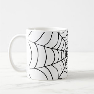 En enkel spindelns Webben - stäng upp Kaffemugg