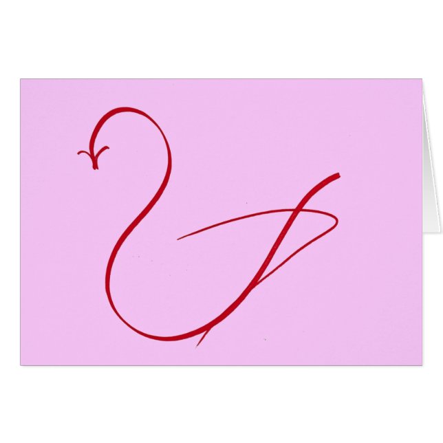 En enkel Svan Hälsningskort (Framsidan Horizontal)