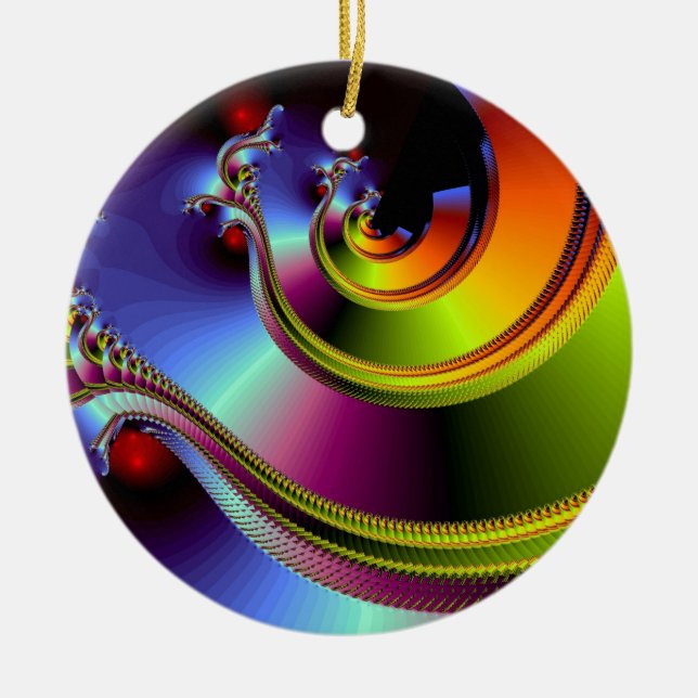 En enkel vridning av ödet julgransprydnad keramik (Framsidan)