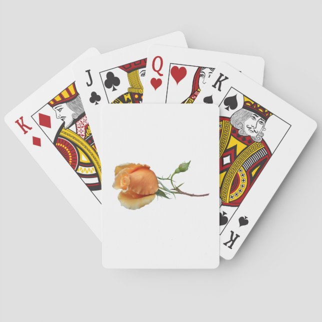 En ensam rosstickling      casinokort (Baksidan)