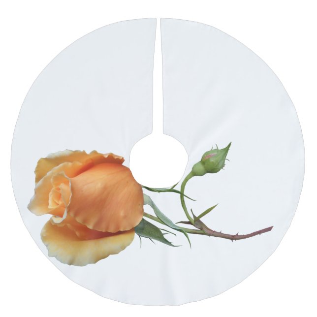 En ensam rosstickling   julgransmatta borstad polyester (Framsidan)