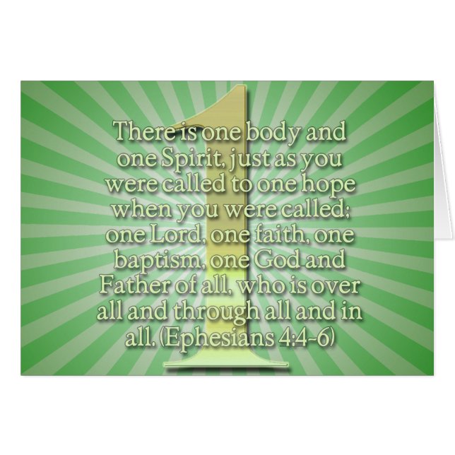 EN Ephesians 4:4 - SCRIPTURE för 6 BIBEL Hälsningskort (Framsidan Horizontal)