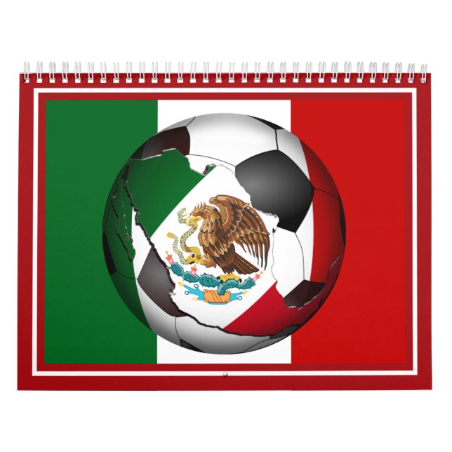 En Espanol - Mexico Soccer Ball Photo Ram Kalender (Omslag)