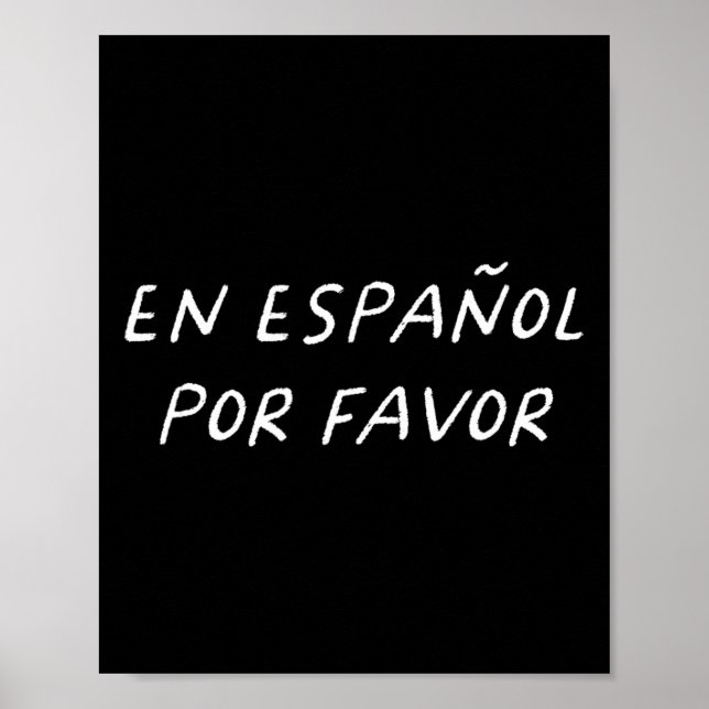 En Español Por Favor Spain Lacher Roligt tillbaka  Poster (Framsidan)