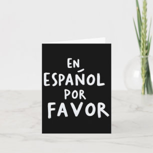 En Espanol Por Favor Spansk lärare 1 Kort