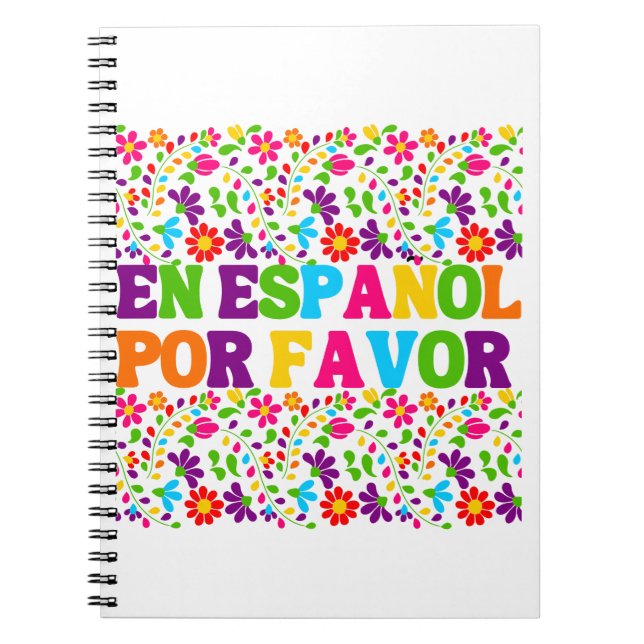 En Español Por Favor ,Spansk lärarinna Maestro Anteckningsbok (Framsidan)
