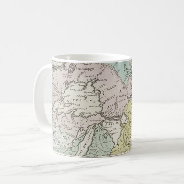 En exakt karta av Kanada, 1761 Kaffemugg (Framsida vänster)