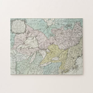 En exakt karta av Kanada, 1761 Pussel
