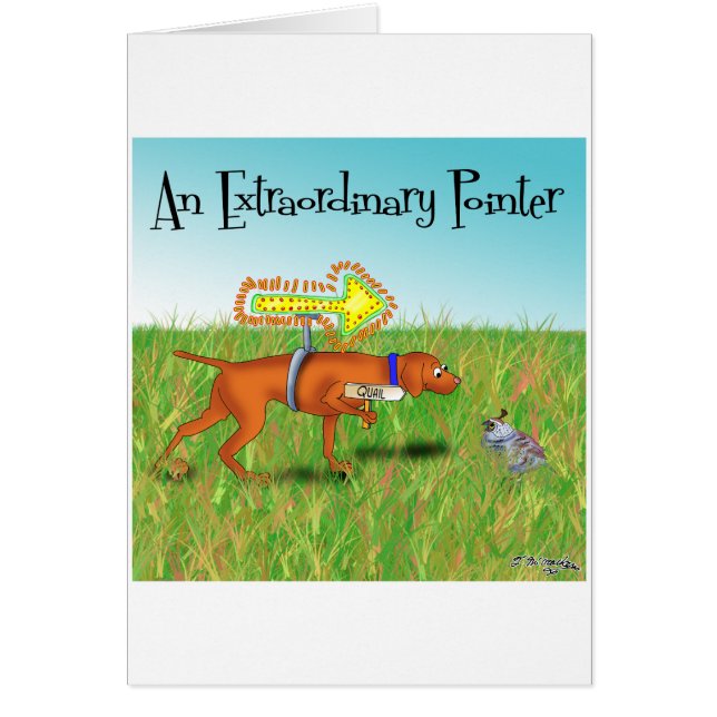 En extra pekare hälsningskort (Framsidan)