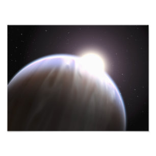 En extrasolär planet med sin överordnade stjärna fototryck