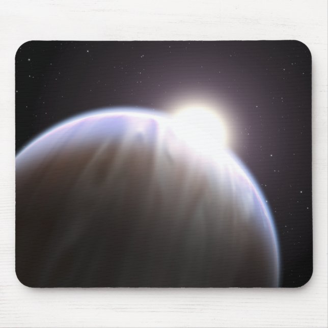 En extrasolär planet med sin överordnade stjärna musmatta (Framsidan)