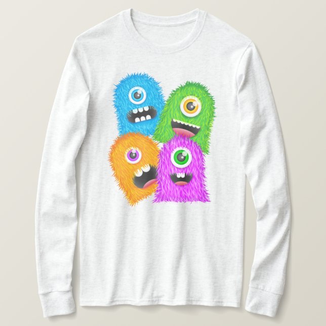 En Eyed Fuzzy Monsters T Shirt (Design framsida)