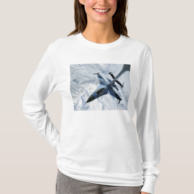 En F-16-aggregerare sitter i kontaktposition T-shirt (Framsida)