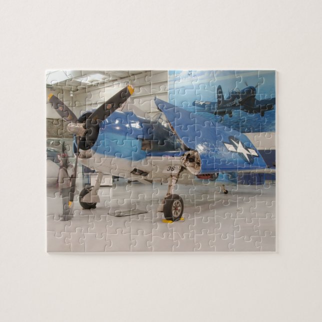 En F-6F Hellcat från andra världskriget på Pussel (Horisontell)