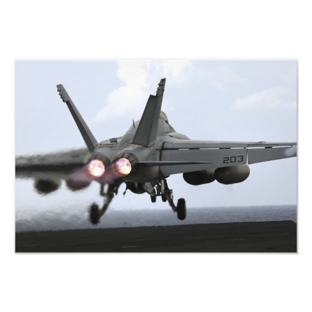 En F/A-18E-Toppen-häftning Fototryck (Framsidan)