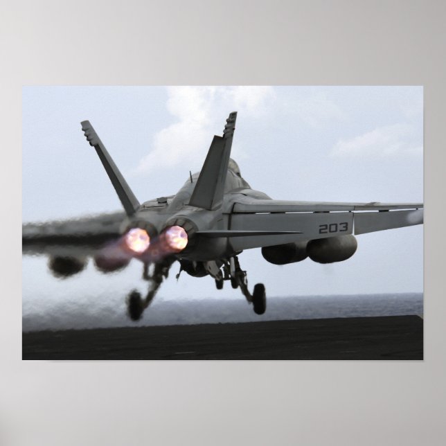 En F/A-18E-Toppen-häftning Poster (Framsidan)