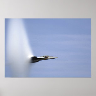 En F/A-18E-Toppen-hornet når hastigheten för den Poster
