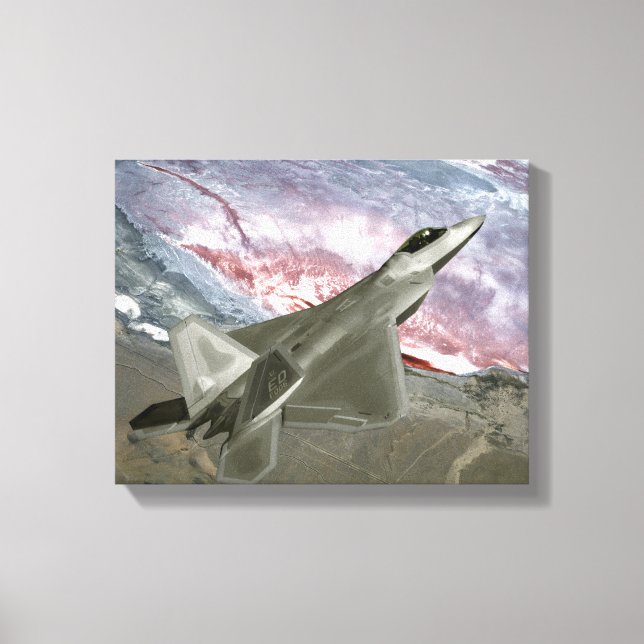 En F/A-22 Raptor uppdrag Canvastryck (Framsida)