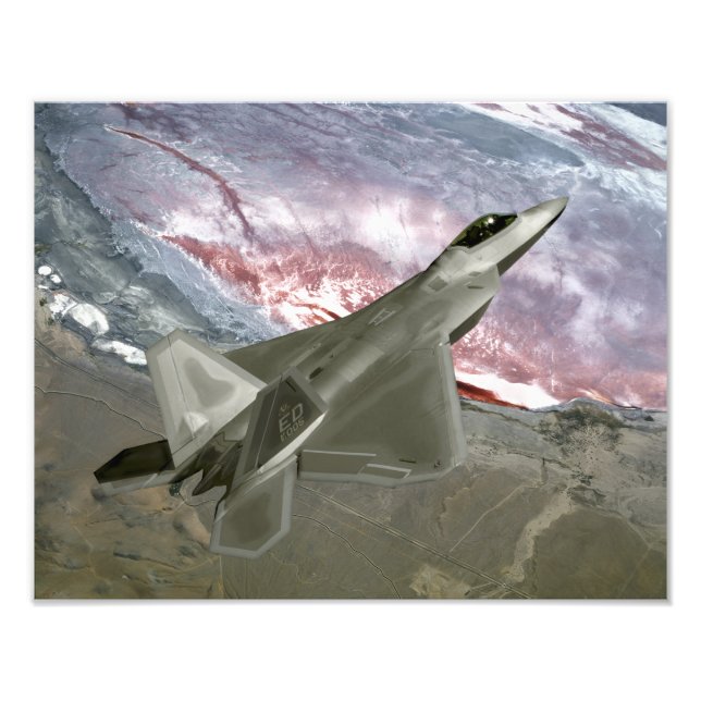 En F/A-22 Raptor uppdrag Fototryck (Framsidan)