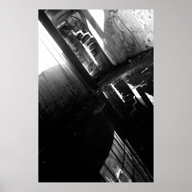 En fabrik i Abandon Vatten Poster (Framsidan)