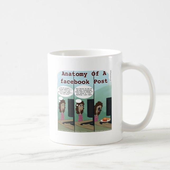 En Facebook-inläggets anatomi är rolig Kaffemugg (Höger)
