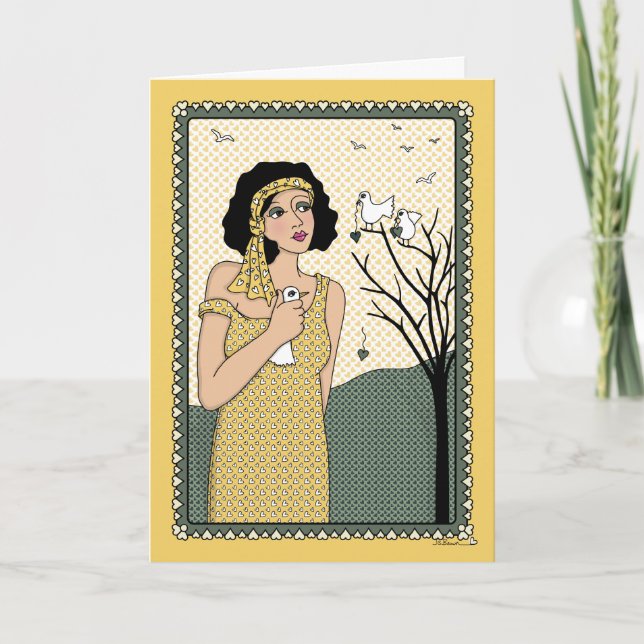 En fågel i Hand_C_Greeting Card Kort (Framsida)