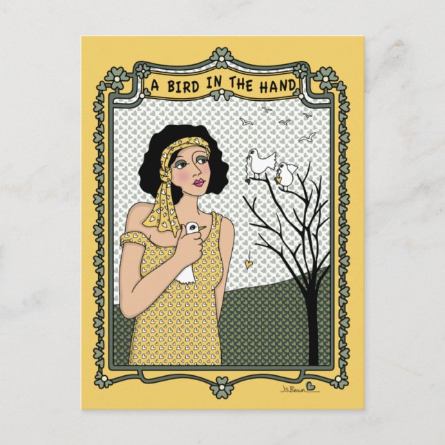 En fågel i Hand_C_ vykort (Framsida)