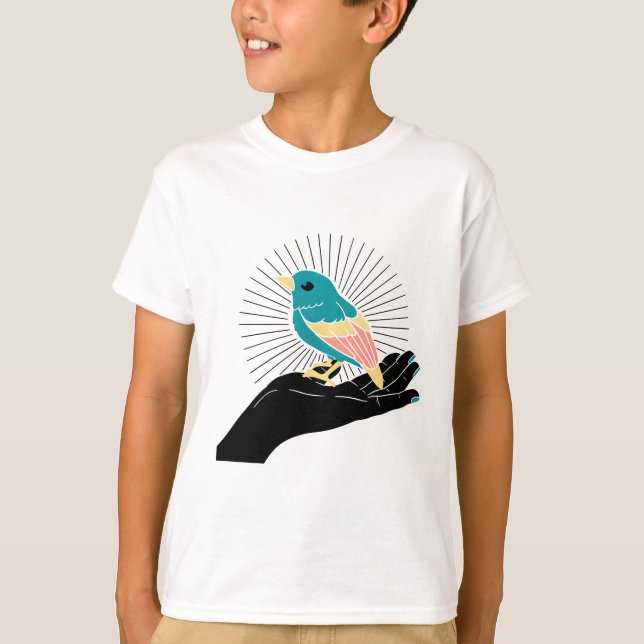 en fågel i handen t shirt (Framsida)