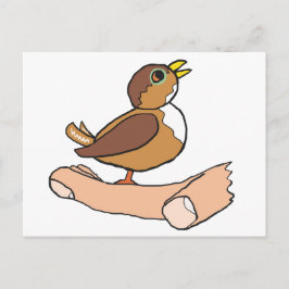 En fågel i handen vykort