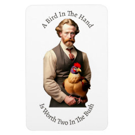 En fågel i handmagnet magnet