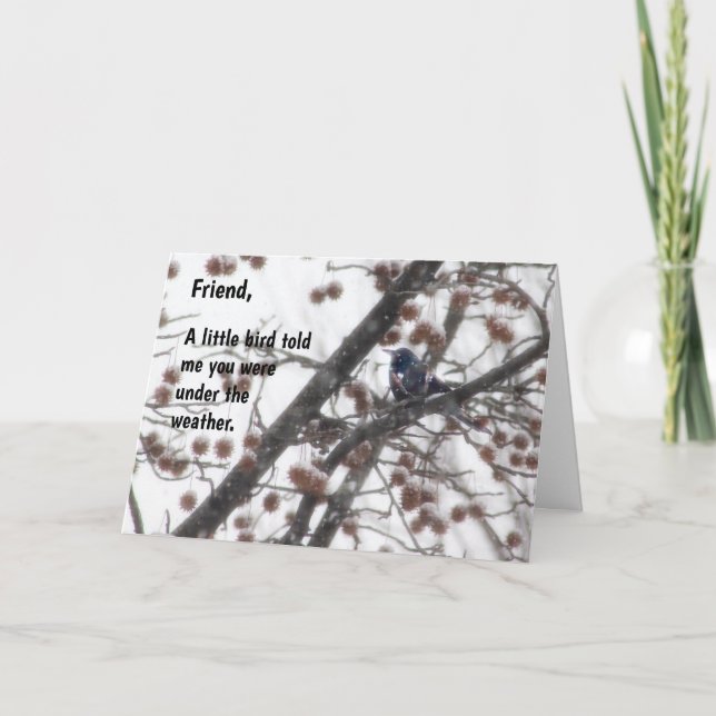 En fågel sa att du var under... kort (Framsida)