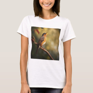 En fågel sjunger på morgonen t shirt