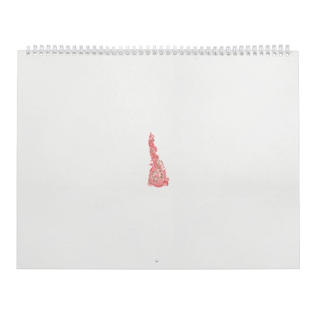 en fågel teckning med blommor kalender (Omslag)