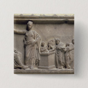 En familj som offrar en tjur till Asclepius Knapp