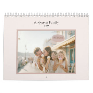 En familjefoto per månad kalender