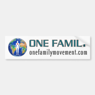 En familjefrörelse-BUMPER STICKER Bildekal