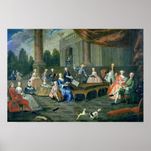 En familjekonsert vid Chateau Renescure Poster
