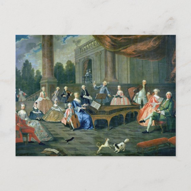 En familjekonsert vid Chateau Renescure Vykort (Framsida)