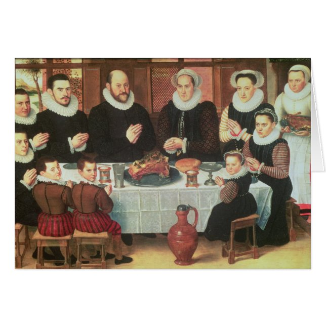En familjordstävnåd för målet, 1585 (den olje- hälsningskort (Framsidan Horizontal)