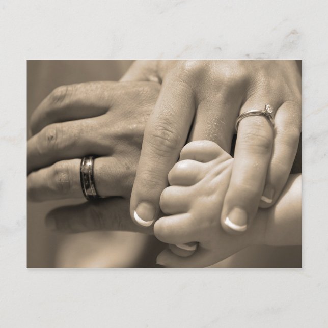 En familjs Bröllopsdag Vykort (Framsida)