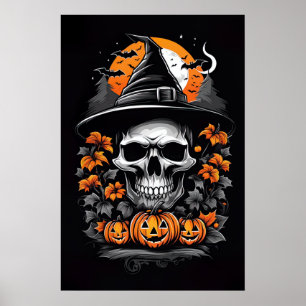 En fängslande syn på Skeleton Witch Poster