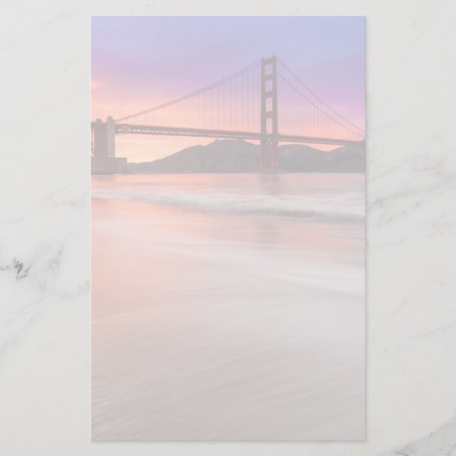 En fångst av San Francisco's Golden Grind Bridge Brevpapper (Framsida)