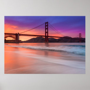 En fångst av San Francisco's Golden Grind Bridge Poster