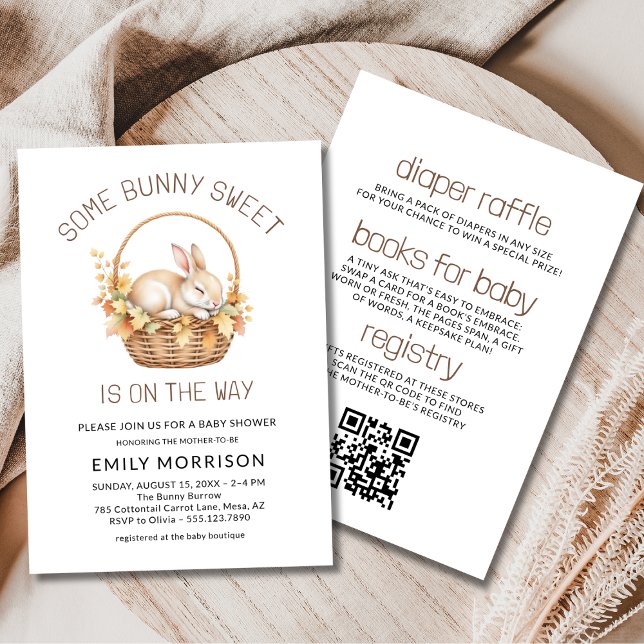 En fansk sötare Kön Neutral Fall Baby Shower Inbjudningar (Skapare uppladdad)