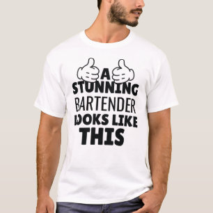 En fantastisk bartender ser ut som den här fina pr t shirt