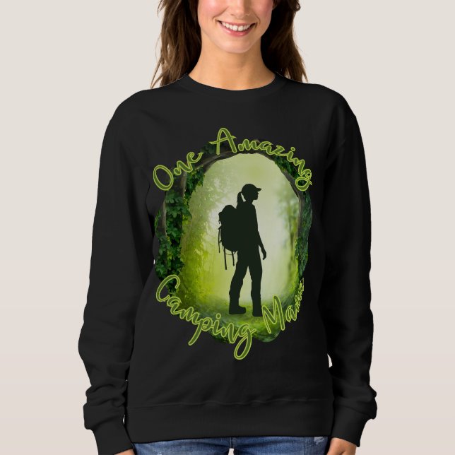 En fantastisk Camping mamma - Campper mamma grönt  T Shirt (Framsida)