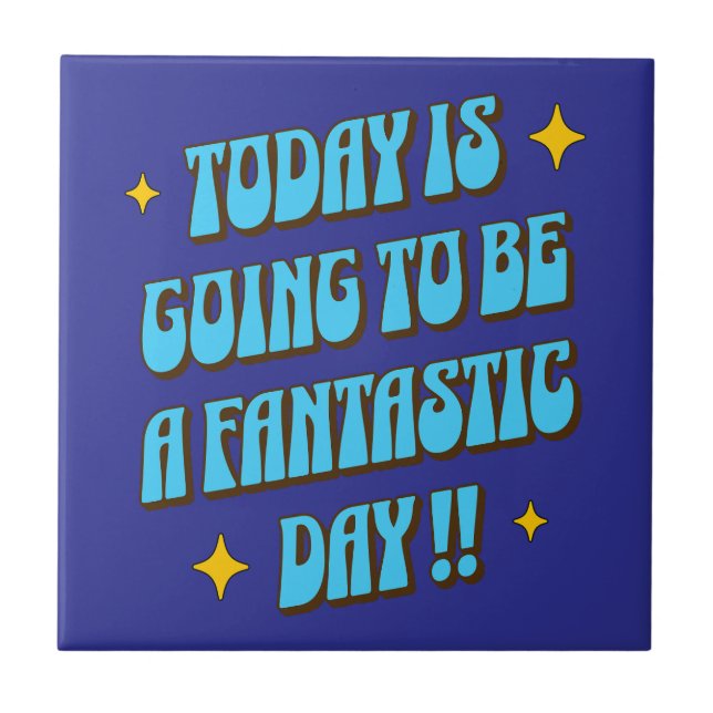 En fantastisk dag kakelplatta (Framsidan)