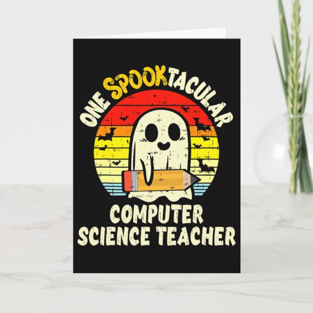 En fantastisk datavetenskapslärare Halloween Kort (Framsida)