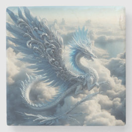 En fantastisk drake omgiven av moln stenunderlägg