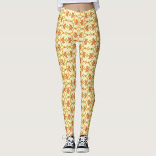 en fantastisk Gult och vit bakgrundsdesign Leggings